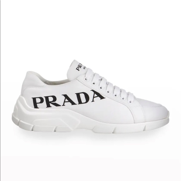 Prada Nylon Bicolor Logo Trainer Sneakers - Women size 38 - Brand NEW - Picture 11 of 13